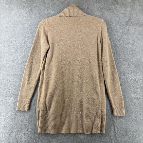 Barefoot Dreams Sweater Womens XS/S Beige Cardigan Open Front Stretch Pockets - Picture 7 of 14